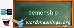 WordMeaning blackboard for demonship